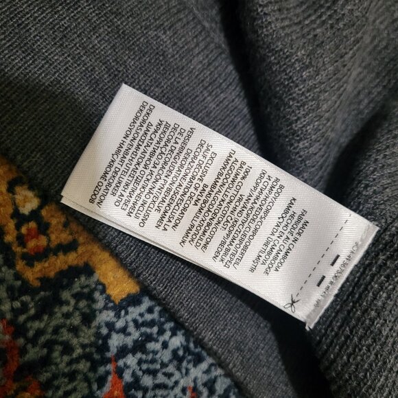 Polo Ralph Lauren Waffle Knit Full Zip Hoodie Lightweight Jacket Dark Grey Pima - Picture 9 of 11